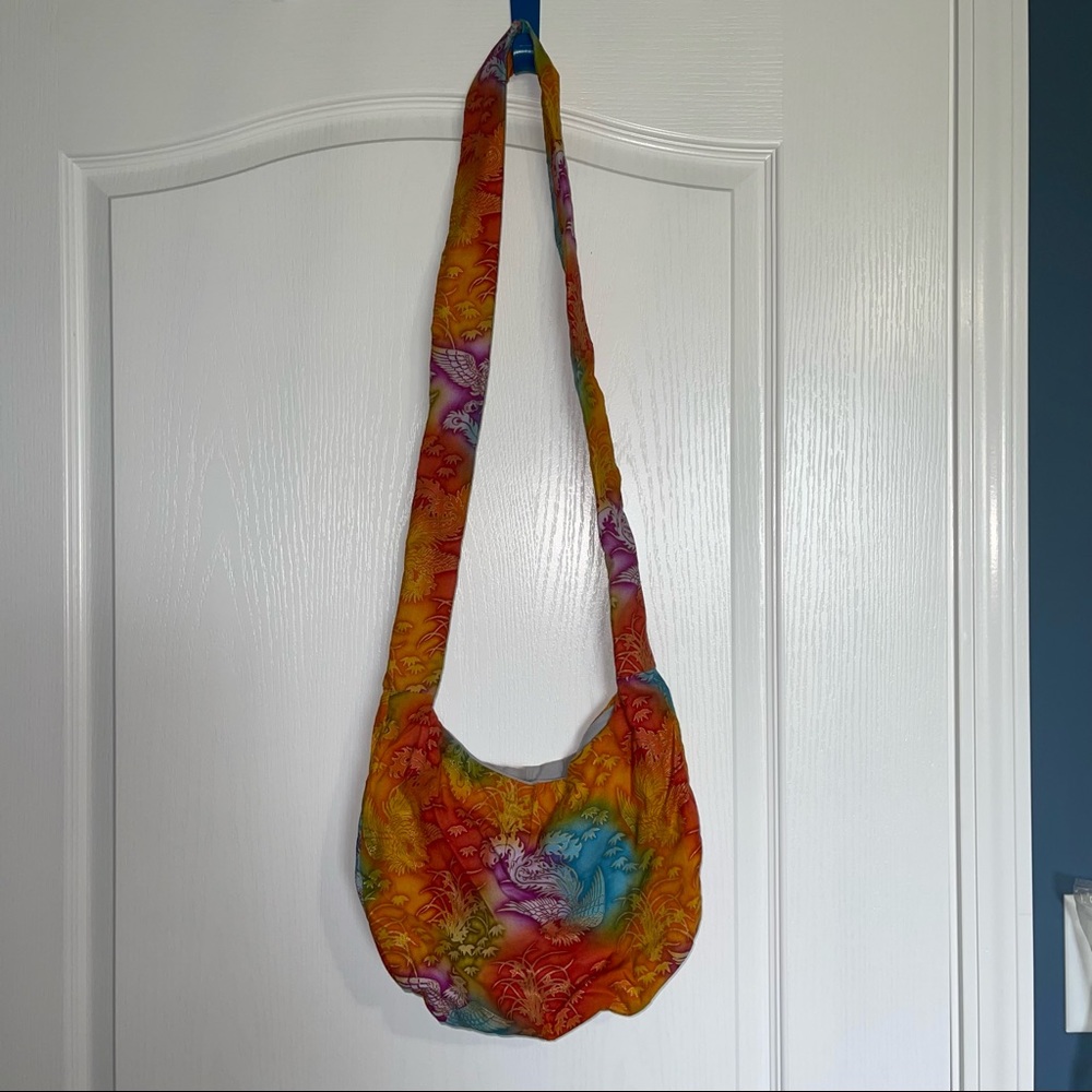 Homemade crossbody bag.
